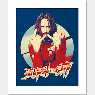 keanu burn the city pop art Posters and Art